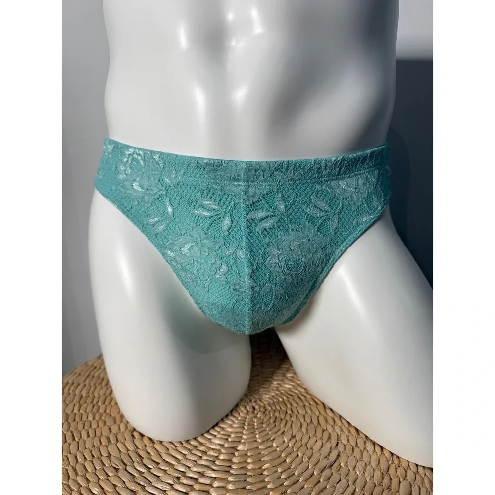 Cosabella Never‎ Say Never Capri Blue Lace Classic G-String Thong size L